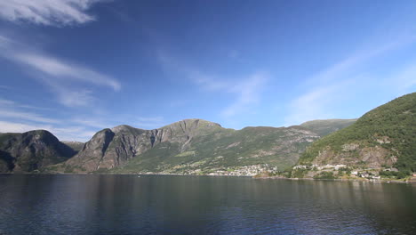 Norway-Aurlandsfjord-with-blue-sky-c