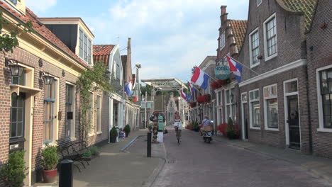 Netherlands-Edam-flags-on-hotel-and-bikes-1