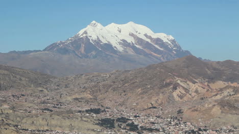 La-Paz-and-Illimani-with-snow-covered-summit