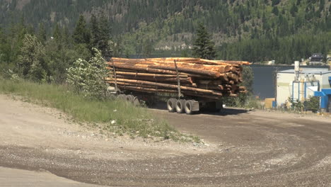 British-Columbia-Adams-Lake-log-truck-on-road