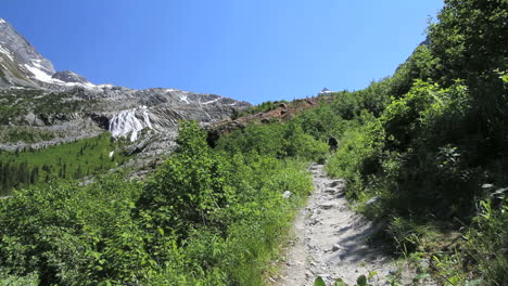 Canada-British-Columbia-Glacier-National-Park-hiker-on-rough-trail-2