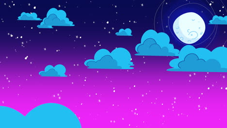 Cartoon-animation-background-with-motion-clouds-and-moon-1