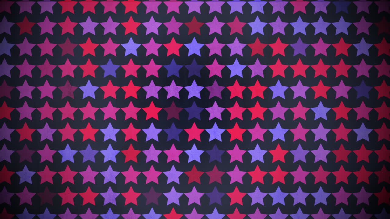 Premium Stock Video Motion Colorful Stars Pattern