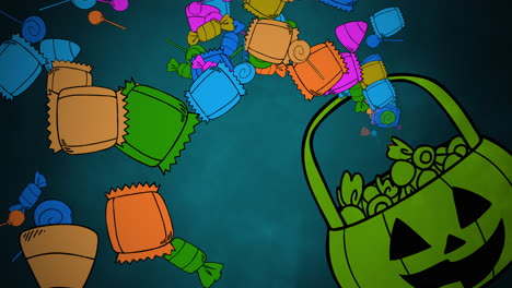 Halloween-background-animation-with-candy-basket