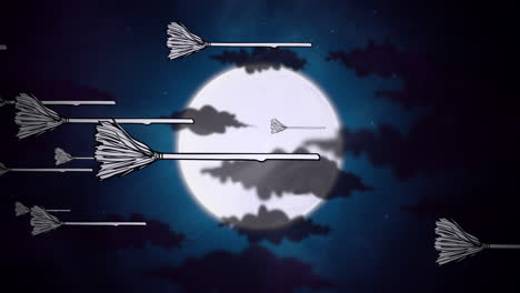 Halloween-background-animation-with-witch-brooms-and-moon-3