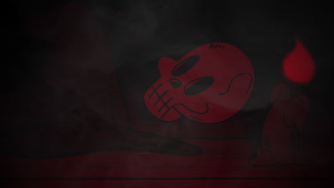Halloween-background-animation-with-skull