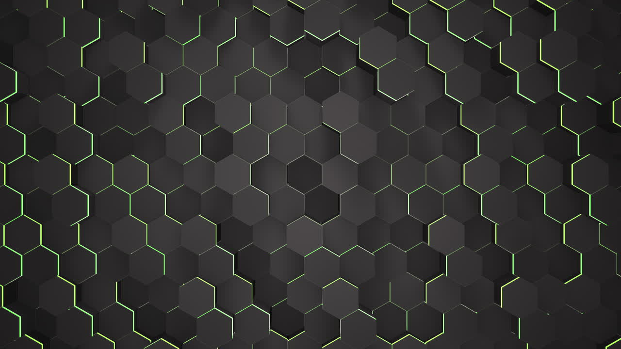 Premium stock video - Motion dark black hex grid background 45