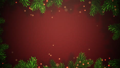 Animación-De-Cerca-Abstracto-Bokeh-Y-Ramas-De-árboles-Verdes-De-Navidad