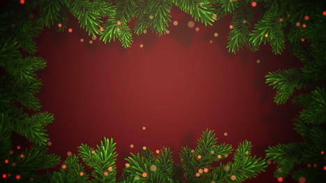 Primer-Plano-Animado-Abstracto-Bokeh-Y-Ramas-De-árboles-Verdes-De-Navidad-1