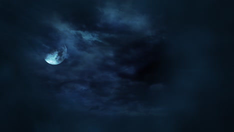 Mystical-animation-halloween-background-with-dark-moon-and-clouds-7