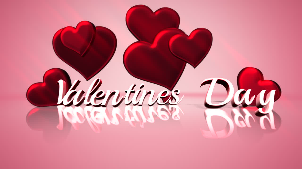 Premium Stock Video Valentines Day Text And Motion Romantic Heart On