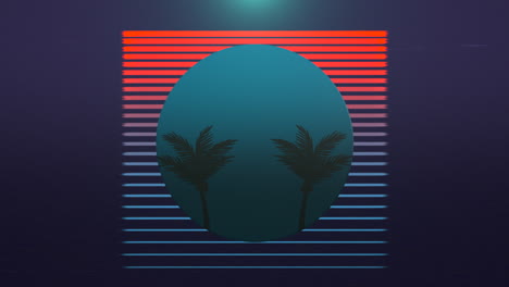 Motion-retro-summer-abstract-background-with-palm-trees-in-frame-4