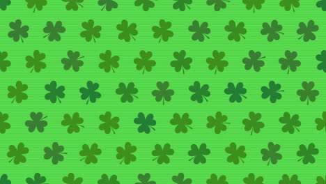 Animation-Saint-Patricks-Day-holiday-background-with-motion-green-shamrocks