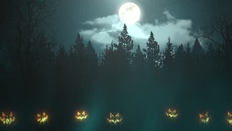 Halloween-background-animation-with-the-forest-and-pumpkin