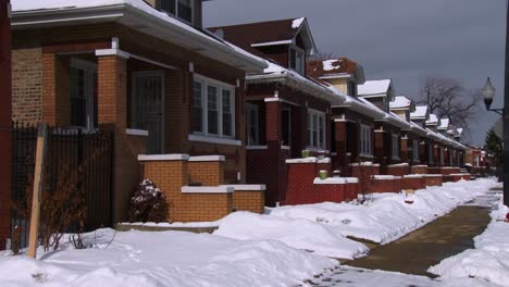 A-line-of-row-houses-in-winter-near-Chicago