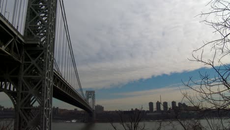 Panning-wide-shot-of-the-George-Washington-Bridge-connecting-New-York-to-new-Jersey