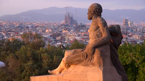 View-across-Barcelona-Spain-with-statue-foreground-1