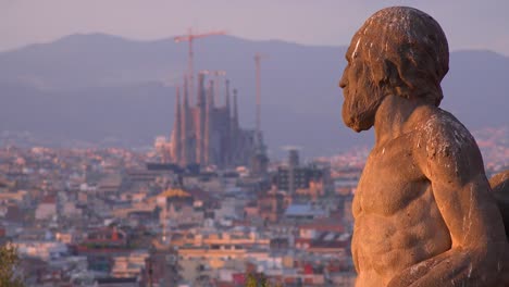 View-across-Barcelona-Spain-with-statue-foreground-3