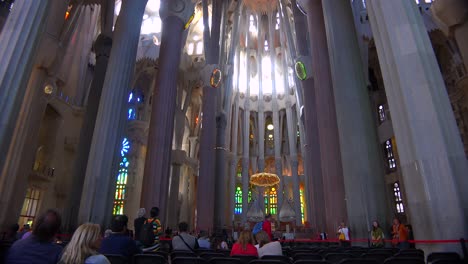 The-beautiful-interior--of-the-Sagrada-Familia-Cathedral-by-Gaudi-in-Barcelona-Spain-2