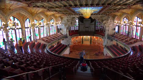Pan-across-a-beautiful-performing-arts-hall-in-Barcelona-Spain-1