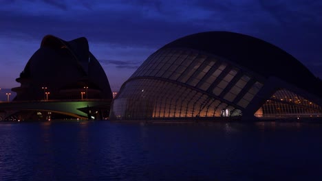 Futuristic-architecture-of-Valencia-Spain-at-night-3