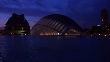 Futuristic-architecture-of-Valencia-Spain-at-night-4