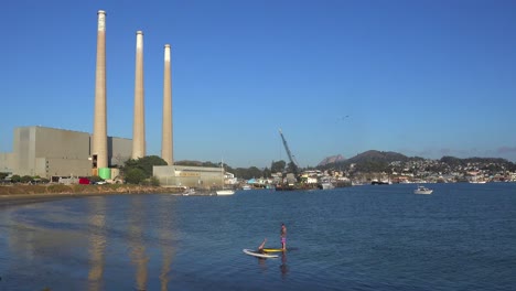 Smokestacks-from-a-power-plant-tower-over-Morro-Bay-California