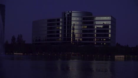 Establishing-shot-of-Oracle-Headquarters-in-Silicon-Valley-California-at-night-1