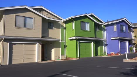 Multicolored-condominiums-in-a-residential-neighborhood