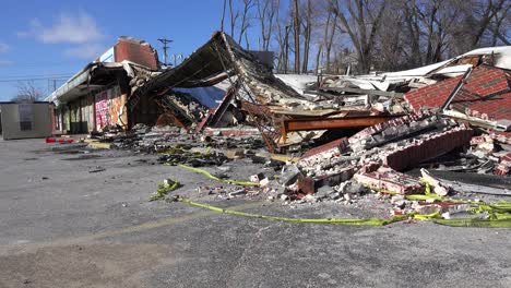 Buildings-lie-flattened-burned-and-destroyed-following-rioting-in-ferguson-Missouri