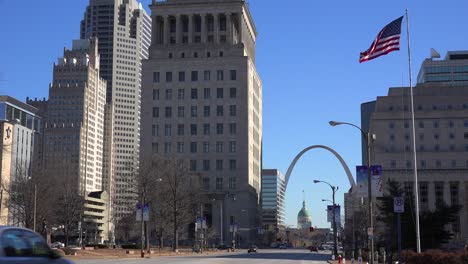 An-establishing-shot-of-downtown-St-Louis-Missouri-with-the-Gateway-Arch-in-distance-5
