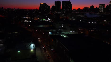 A-wide-angle-view-over-Queens-New-York-City-at-dusk-2