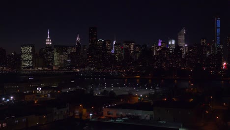 Night-shot-across-Queens-to-Manhattan-and-New-York-City-skyline