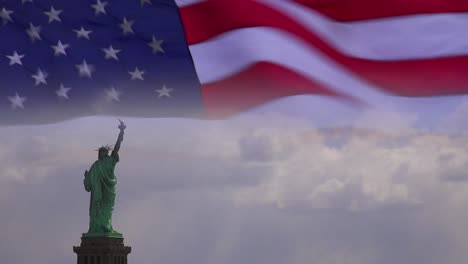 A-highly-patriotic-image-of-the-US-flag-and-Statue-of-Liberty-superimposed