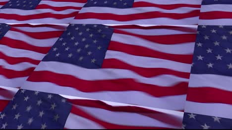 Tiled-American-flags-fly-in-unison