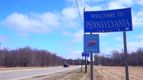 A-sign-welcomes-visitors-to-Pennsylvania
