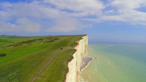 Beautiful-aerial-shot-of-the-White-Cliffs-of-Dover-at-Beachy-Head-England