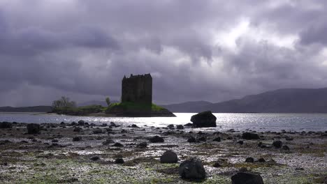 Castle-Stalker-in-Scotland-on-a-stoprmy-day