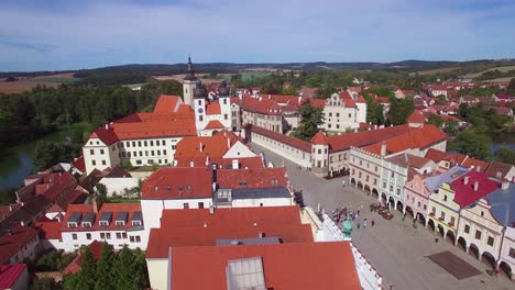 An-aerial-over-the-quaint-village-of-Telc-in-the-Czech-Republic-2