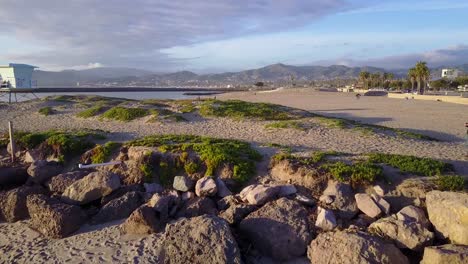 An-aerial-shot-over-a-California-beach-1