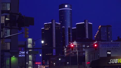 The-city-of-Detroit-Michigan-with-GM-tower-at-night