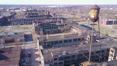 Amazing-aerial-over-the-ruined-and-abandoned-Packard-automobile-factory-near-Detroit-Michigan-1