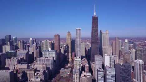 High-angle-aerial-of-downtown-Chicago-Illinois-1