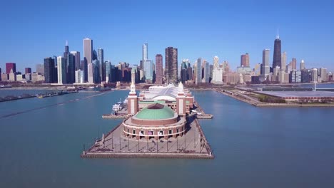 A-beautiful-daytime-aerial-around-Navy-Pier-in-Chicago-with-the-city-skyline-background-1