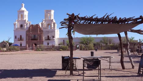 A-beautiful-establishing-shot-of-Mission-San-Xavier-del-Bac-a-historic-Spanish-Catholic-mission-near-Tucson-Arizona-2