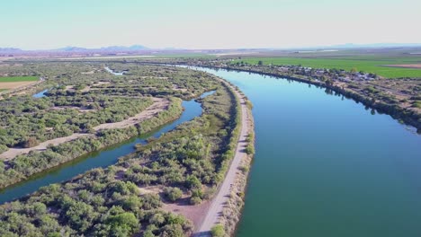 A-high-aerial-over-the-Colorado-River-flowing-along-he-California-Arizona-border-1