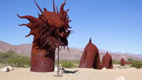 A-giant-metal-dragon-sculpture-in-the-desert-near-Borrego-Springs-California