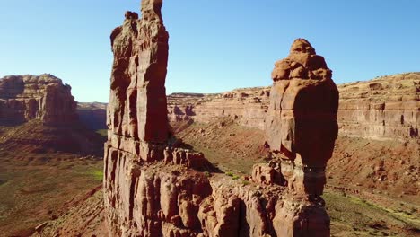 Remarkable-aerial-through-the-buttes-and-rock-formations-of-Monument-Valley-Utah-2