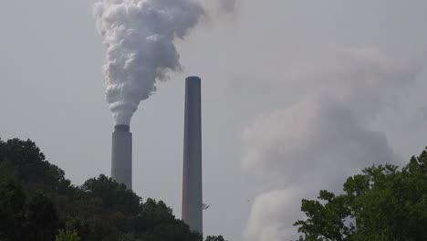 Smokestacks-belch-pollution-into-the-atmosphere-releasing-greenhouse-gas-and-contributing-to-global-warming