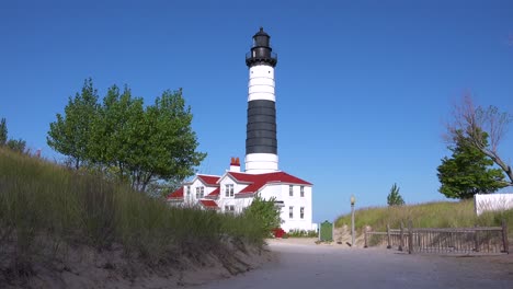 The-Big-Sable-Point-lighthouse-near-Ludington-Michigan-is-a-beautiful-Great-Lakes-landmark